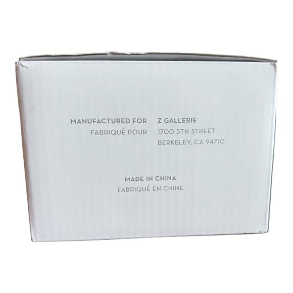 Z Gallerie Storage Duo Set Of 2 Ceramic Canisters Metal Lids 2.5x4 in  8.4oz NEW - Picture 8 of 9